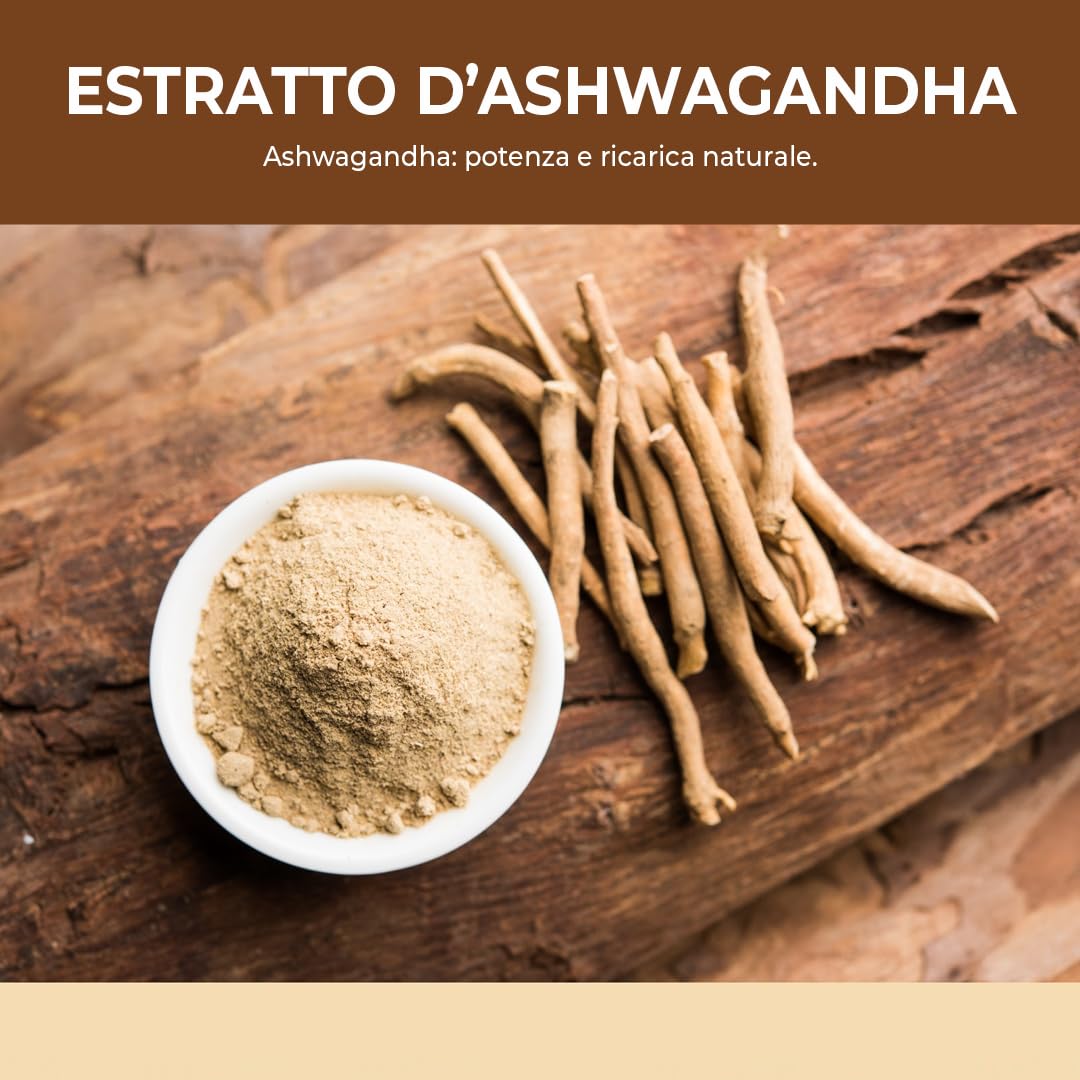 Bandini® Ashwagandha KSM-66® 100% Vegan (60 Capsule) - Qualità Premium KSM Pura - Integratore Naturale da Polvere Withania Somnifera (Ginseng Indiano) - Rimedio Ayurvedico per Stress, Mente e Sonno