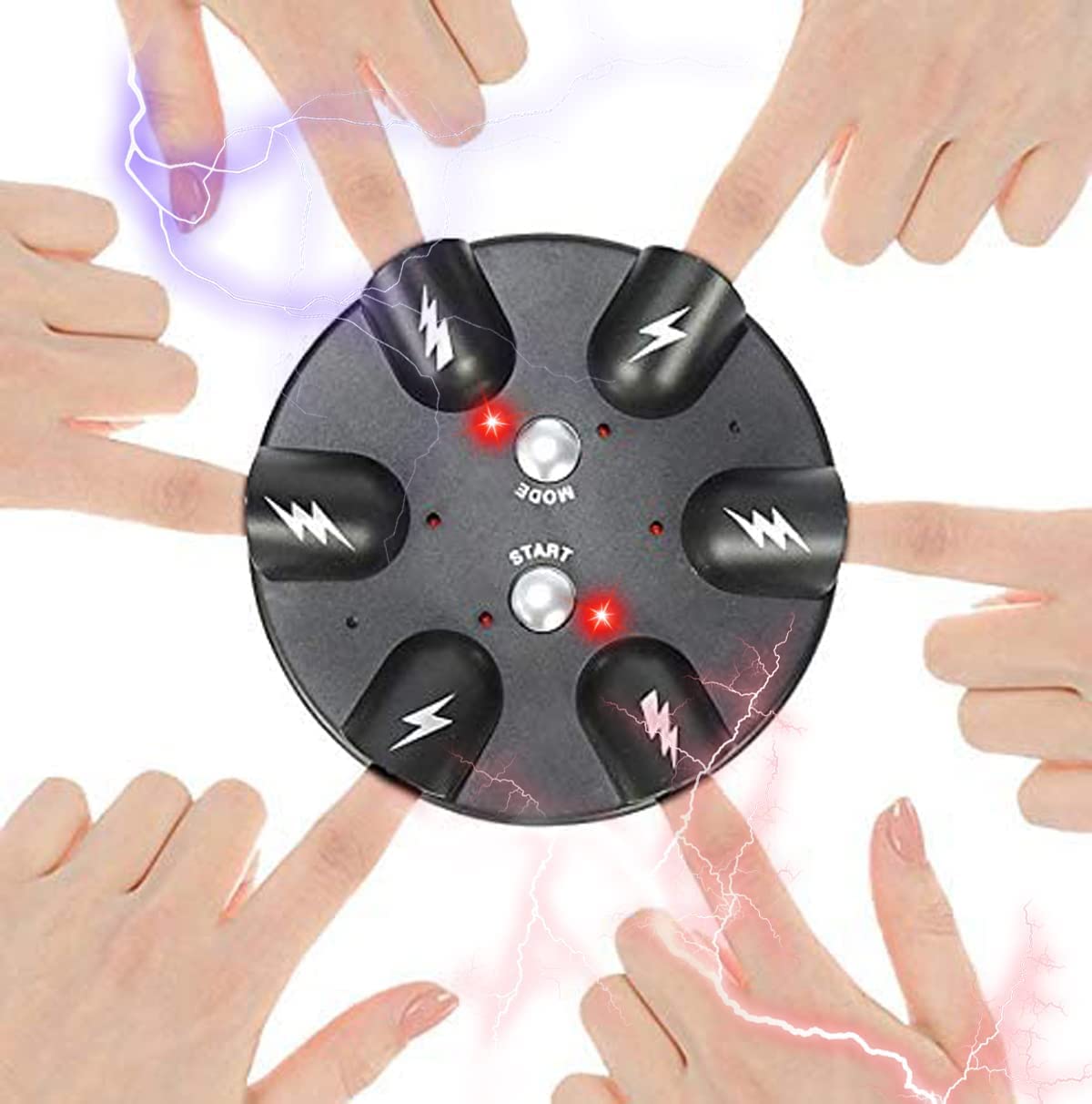 Shock Roulette Game - Electric Finger Lie Detector Test — Novel Interesting Polygraph Party Props Game for Adults and Kids — Family Party Decompression Funny Truth or Dare Toy for 2-6 Players (1 Pack)
