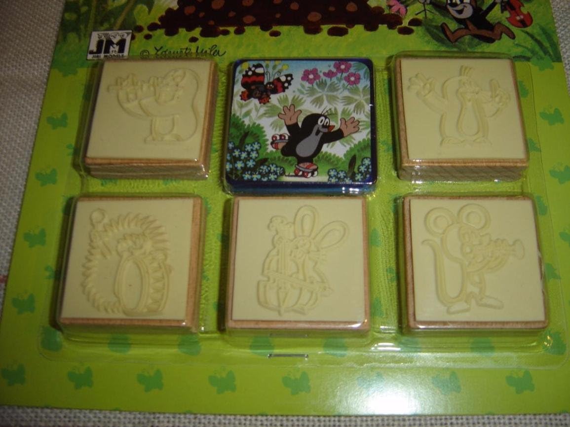 Krtek the Mole Wooden Stamps / Krtek Razítka / Zdenek Miller