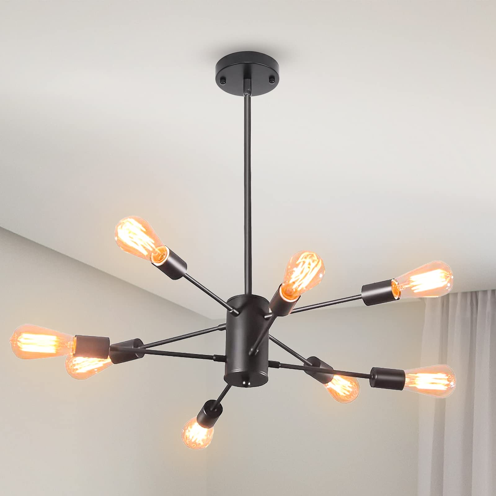 Buy KARUDA Sputnik Chandelier, 8 Light Industrial Modern Ceiling Light