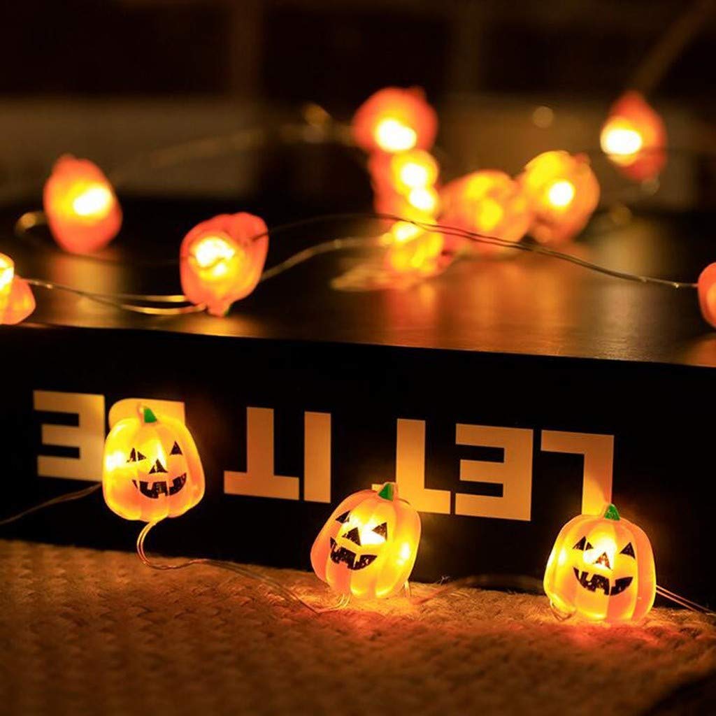 IGETELY Halloween Lights, 50 LED 16.5ft Battery Powered Halloween String Lights, Flexible Copper Wire Decorative Lights for Halloween Party Decorations