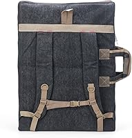 Vista 5 de TRANSON Estuche de Portafolio de Arte Mochila de Lona Bolsa Grande 26” x 19.5