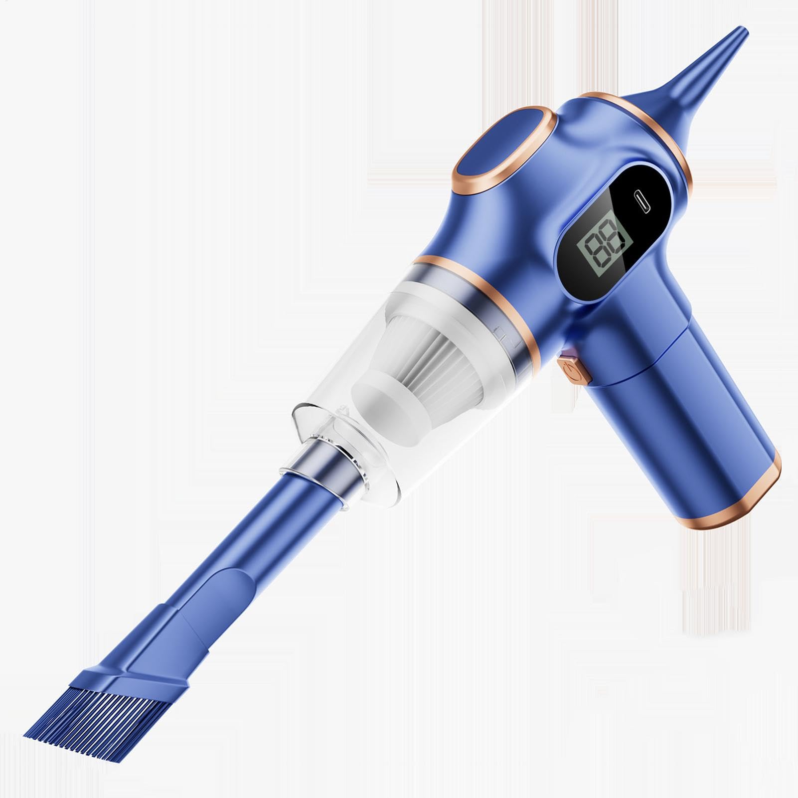 Aspiradora portátil para coche - Aspiradora de coche recargable inalámbrica de 120 W | Aspiradora de coche con pantalla de potencia y alta potencia de succión para vehículos, hogar, alfombras de coche