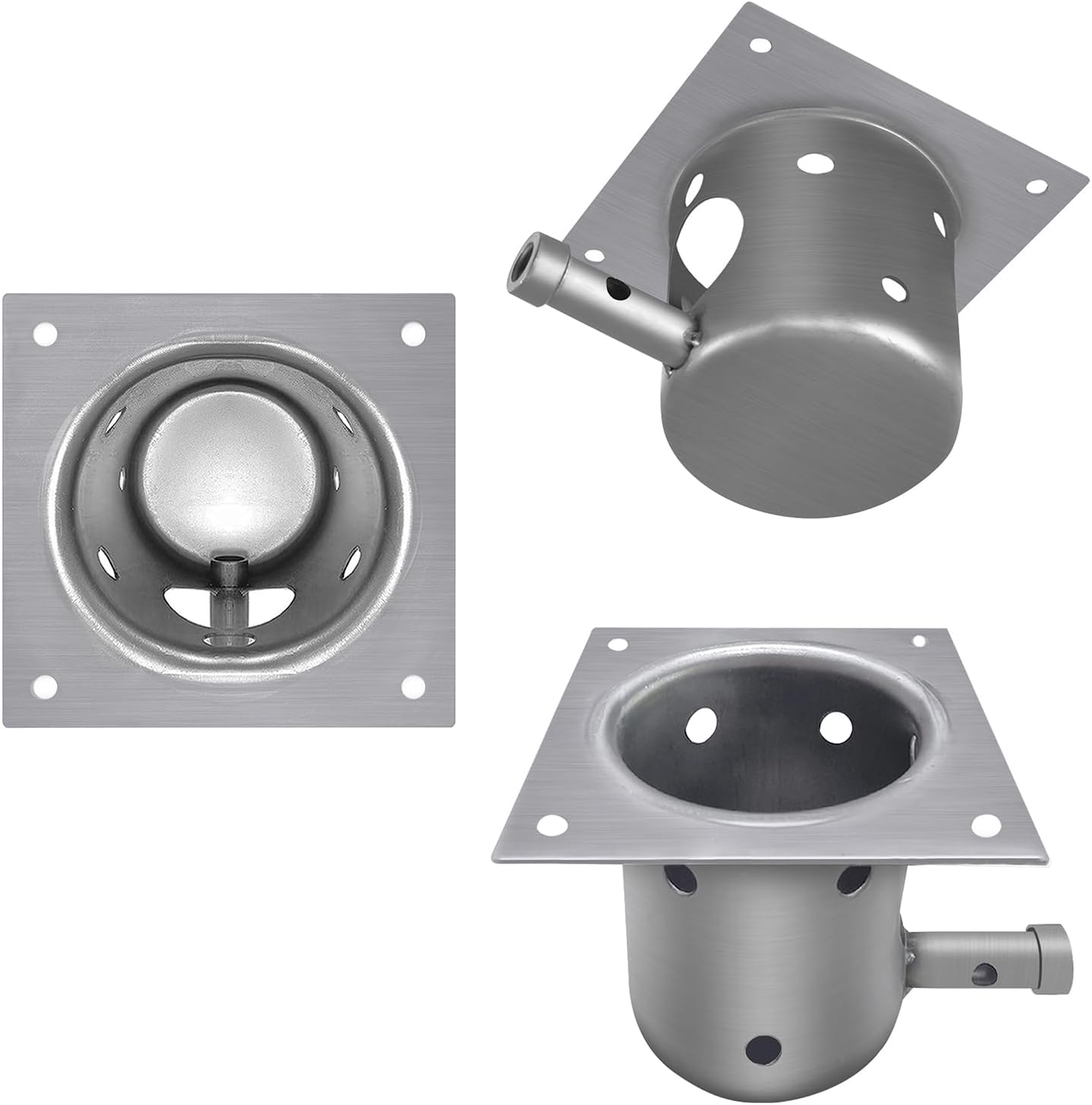 7-Hole Firepot & Hot Rod Igniter Kit Compatible with Traeger, Pit Boss, Camp Chef, Z Grills – Heavy Duty 14-Gauge Steel Burn Pot Assembly Replaces KIT0396 74254 (Includes Screws & Fuse)