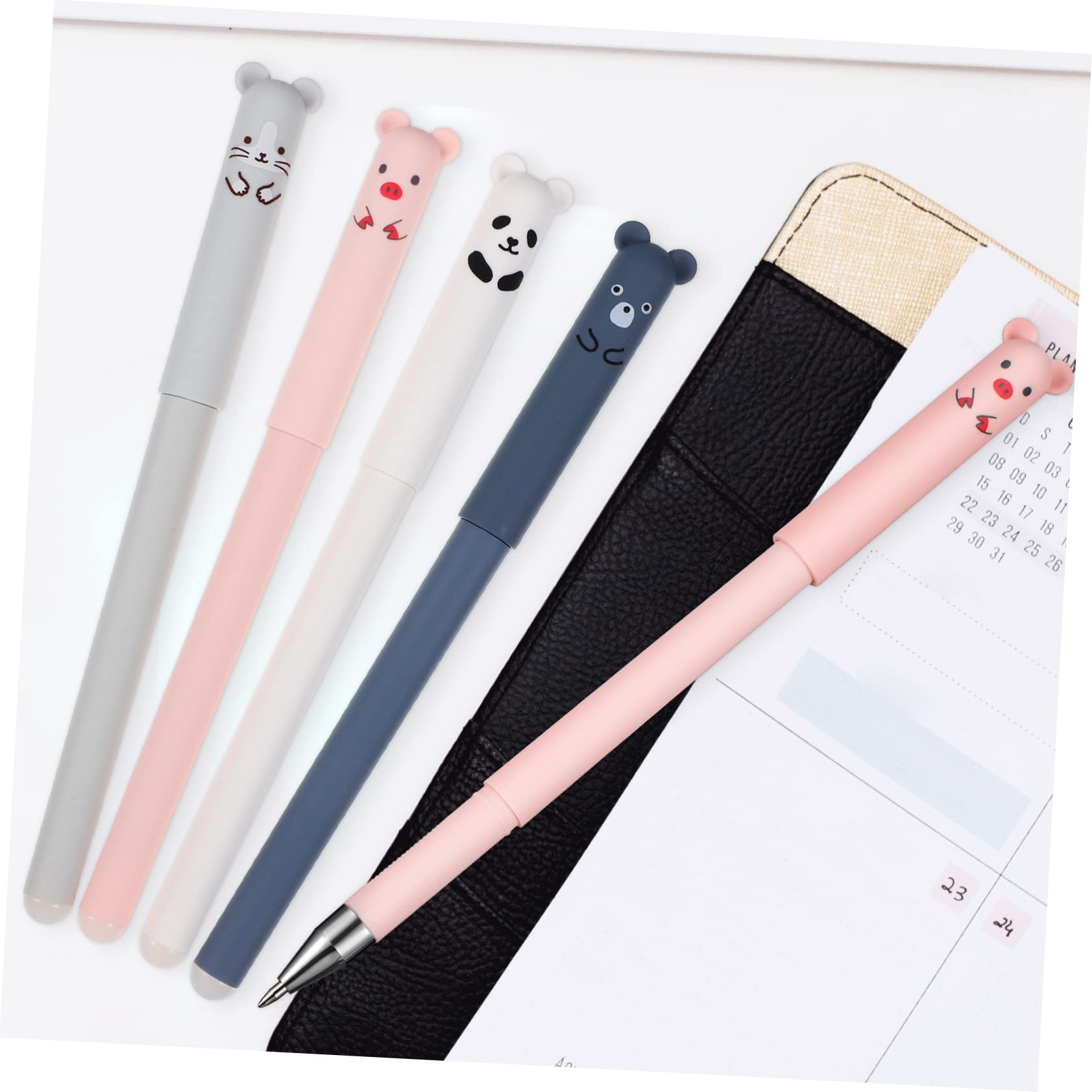 5 Ensembles Stylo À Bille Effaçable Surligneurs Stylos Effaçables Pour Enfants Gomme Magnétique Pour Tableau Stylo De Dessin Animé Effaçable Marqueurs Plastique 8 Pièces * 5