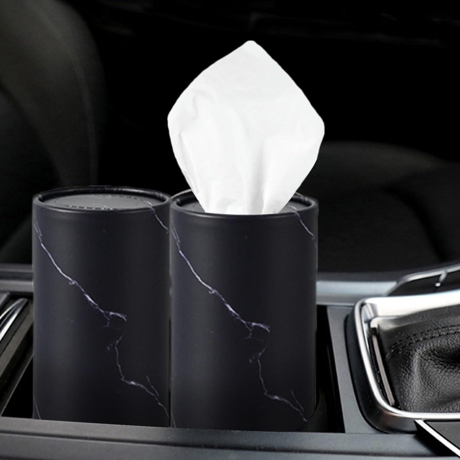 6 Kanister/300 Taschentücher für Auto-Tücher, Zylinder, runde Dosen, T-Issue-Behälter, Auto-Taschen-Halter, Fahrzeug-Zylinder-Papierhalter, Auto-Becher, H-ältere Ti-ssue-Behälter für Zuhause, Reisen