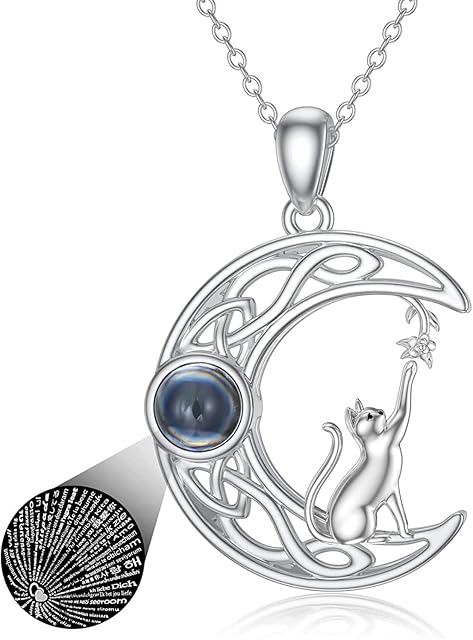 enjoylifecreative Animal Necklaces for Women 925 Sterling Silver Dragonfly Cat Wolf Phoenix Pendant Necklace Animal Jewellery Gifts for Animal Lovers