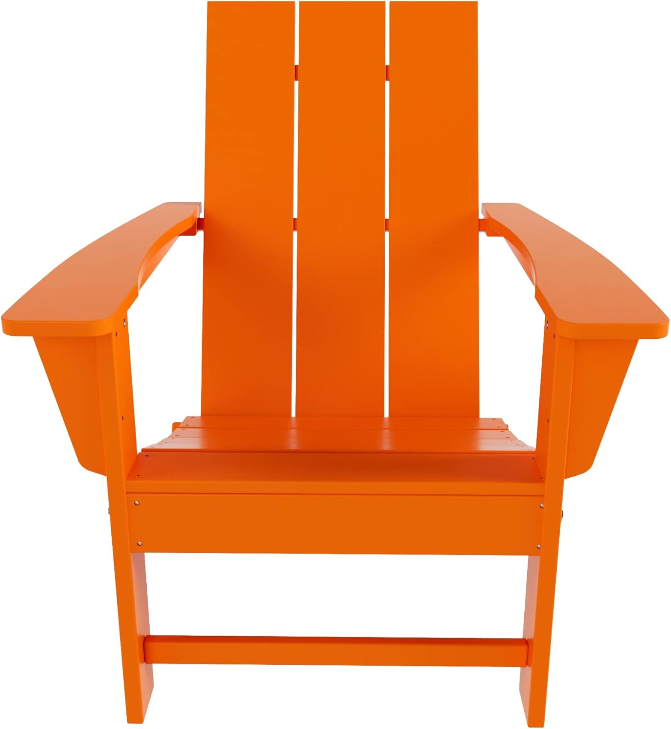 WO Home Furniture HDPE Adirondack Chair Folding Poly Lumber All Weather UV/Fade Resistant Heavy Duty for Patio, Backyard, Balcony, Garden, Lawn (Orange)…