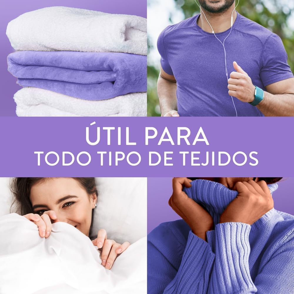 LENOR UNstoppables Perlas de Perfume para la Ropa, 96 Lavados (6 x 195g), Suavizante con Fragancia Lavanda Blanca, Potenciador de Frescor