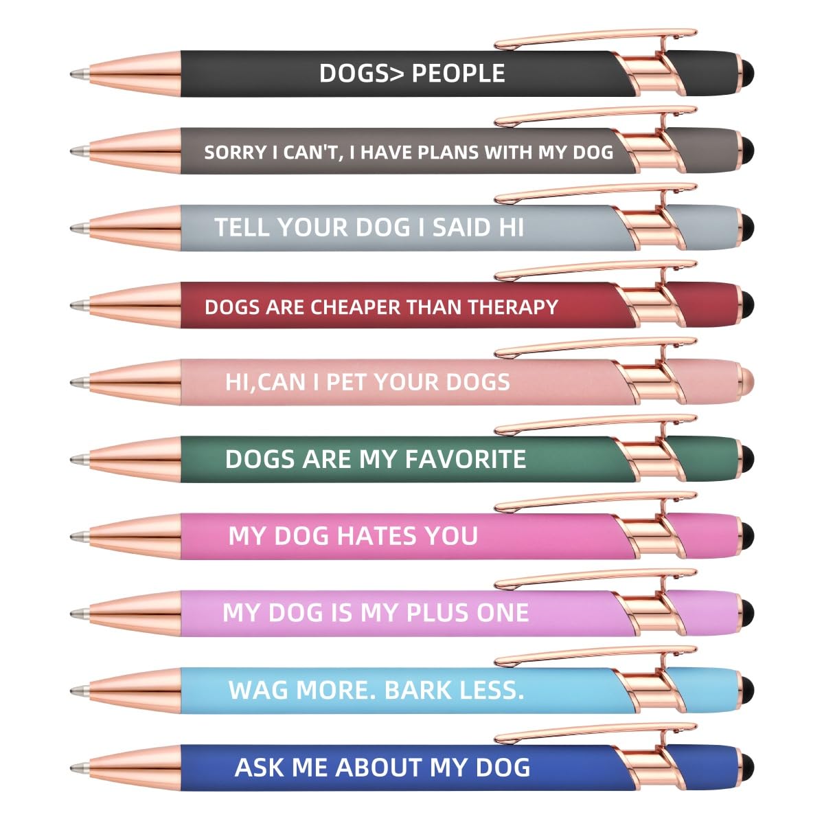 Tphox Funny Pens Pet Lover Pens Dog Cat Lover, A snarky gag gift set for pet owners or coworkers (dog lover pens)