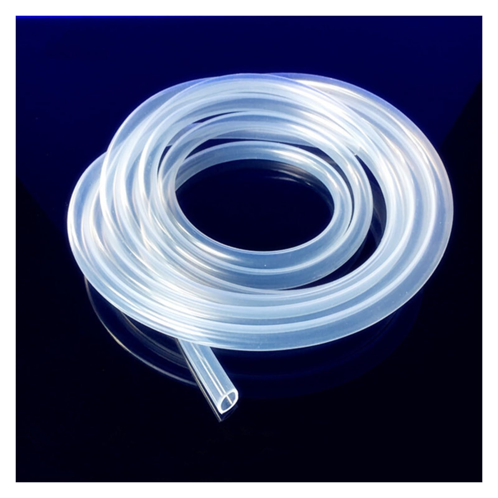 Manguera de Goma de Silicona Transparente de Grado alimenticio, 1/3/5 Metros, 27 tamaños, de 0,5 mm a 12 mm, for Agua y Gas.(5meters,8x12mm)