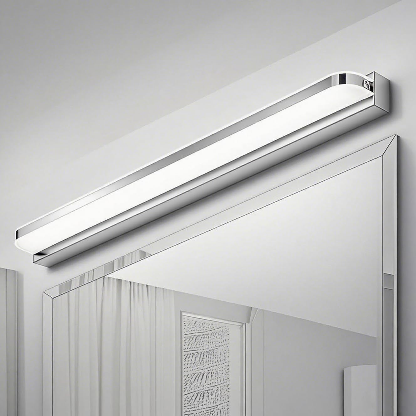 Aplique Espejo Baño 42cm,IP44 Impermeable,Blanco Frío 6000K | Lampara Espejo Baño con Interruptor Luz Espejo Baño 9W 230V Aplique Luz Espejo Baño de Aluminio