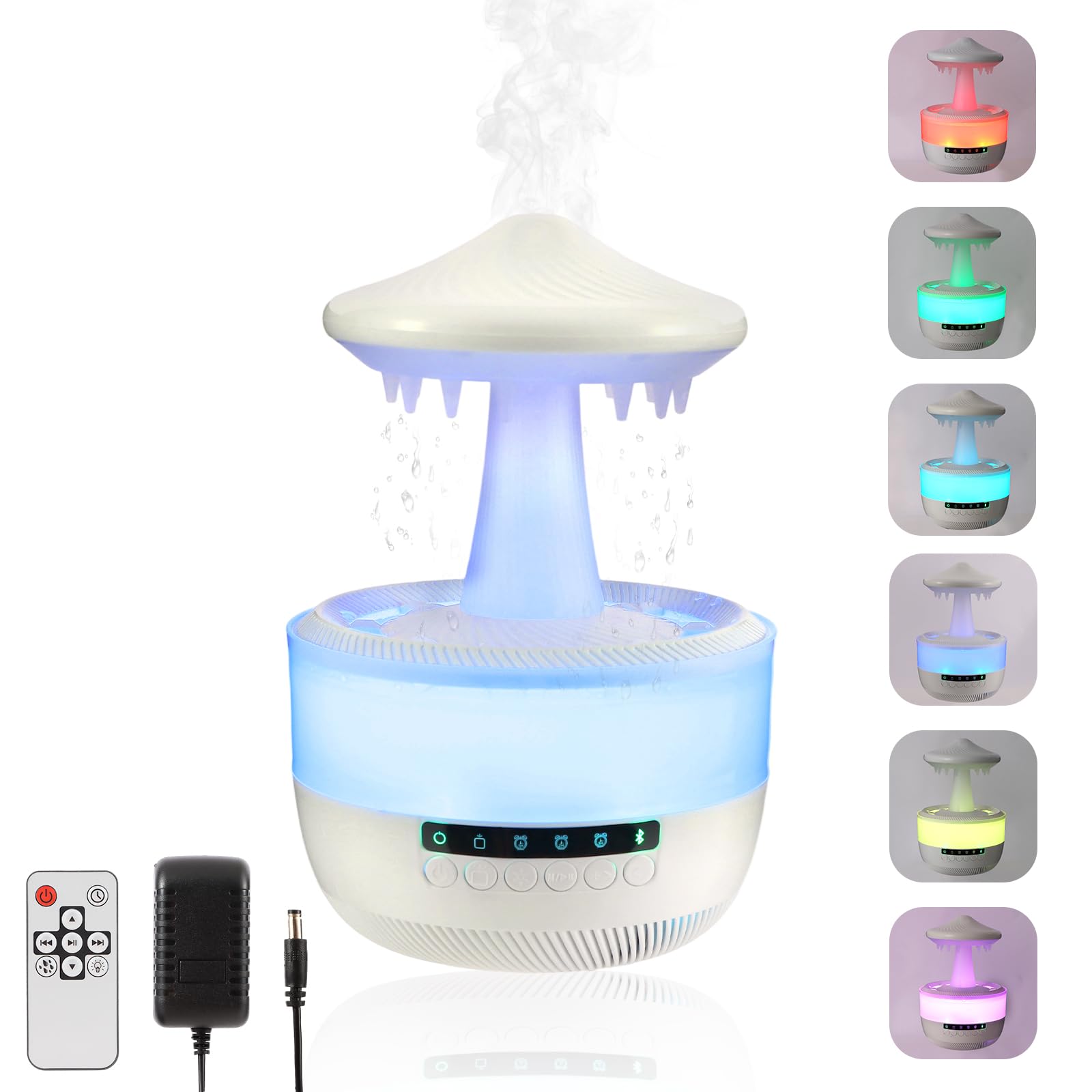 Humidifier for Bedroom, 350ml Rain Cloud Humidifier with Water Drop Sound, Aromatherapy Oi...