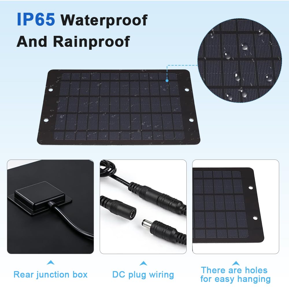 Kit Di Ventilatori a Pannello Solare,10 W Kit Ventola per Pannello Solare Con 2 Ventole Impermeabili, Ventilatore Di Scarico Solare, Kit Di Ventilatori Ad Energia Solare per Piccoli Pollai,Serre