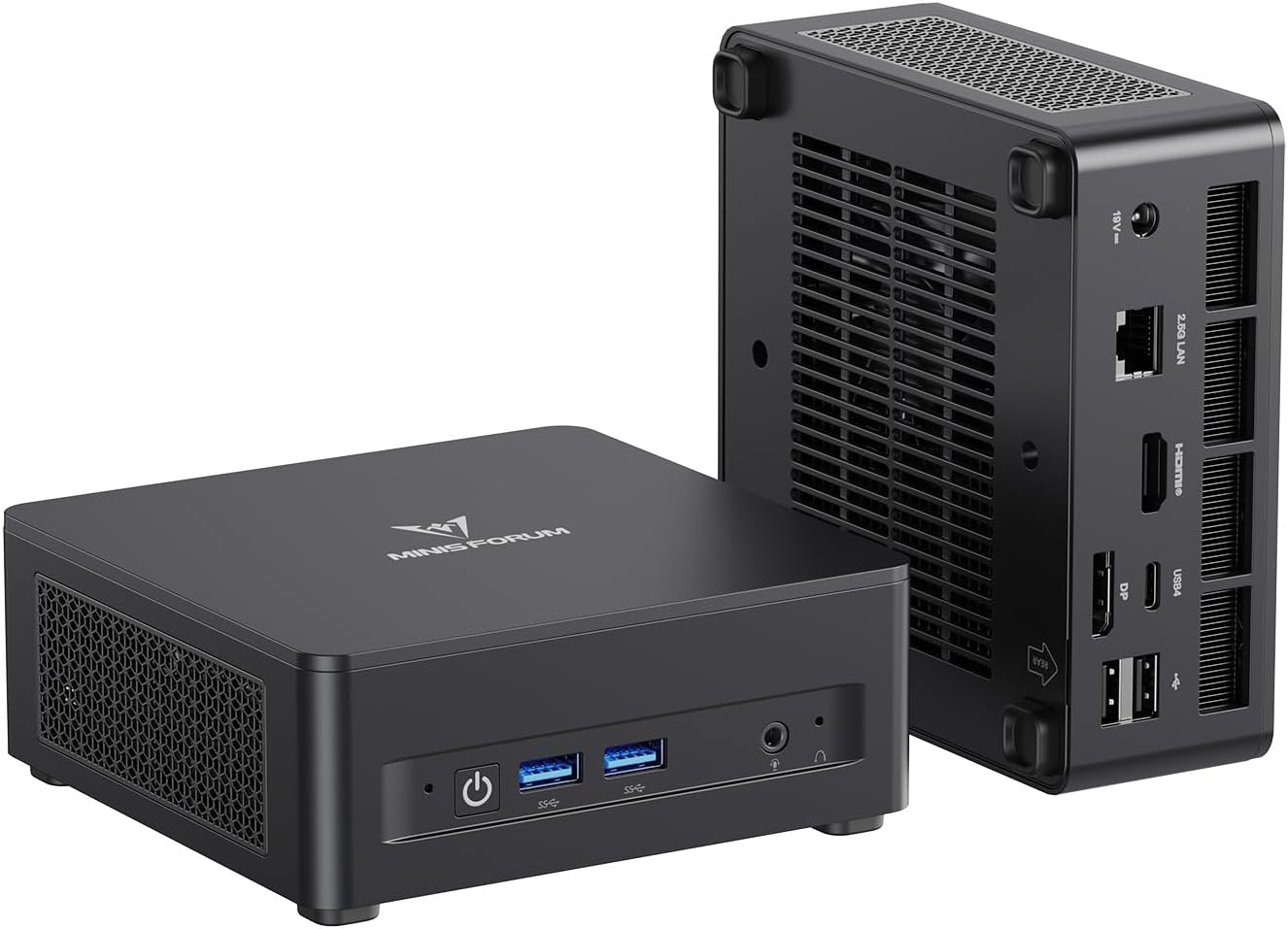 MINISFORUM UM690L Slim Mini PC, AMD Ryzen 9 6900HX Mini Computer (8C/16T, up to 4.9 GHz), 32 GB LPDDR5 and 1 TB PCIe 4.0 SSD, DP/HDMI 2.1/USB 4, 4 x USB Type-A, WiFi 6E/BT 5.3