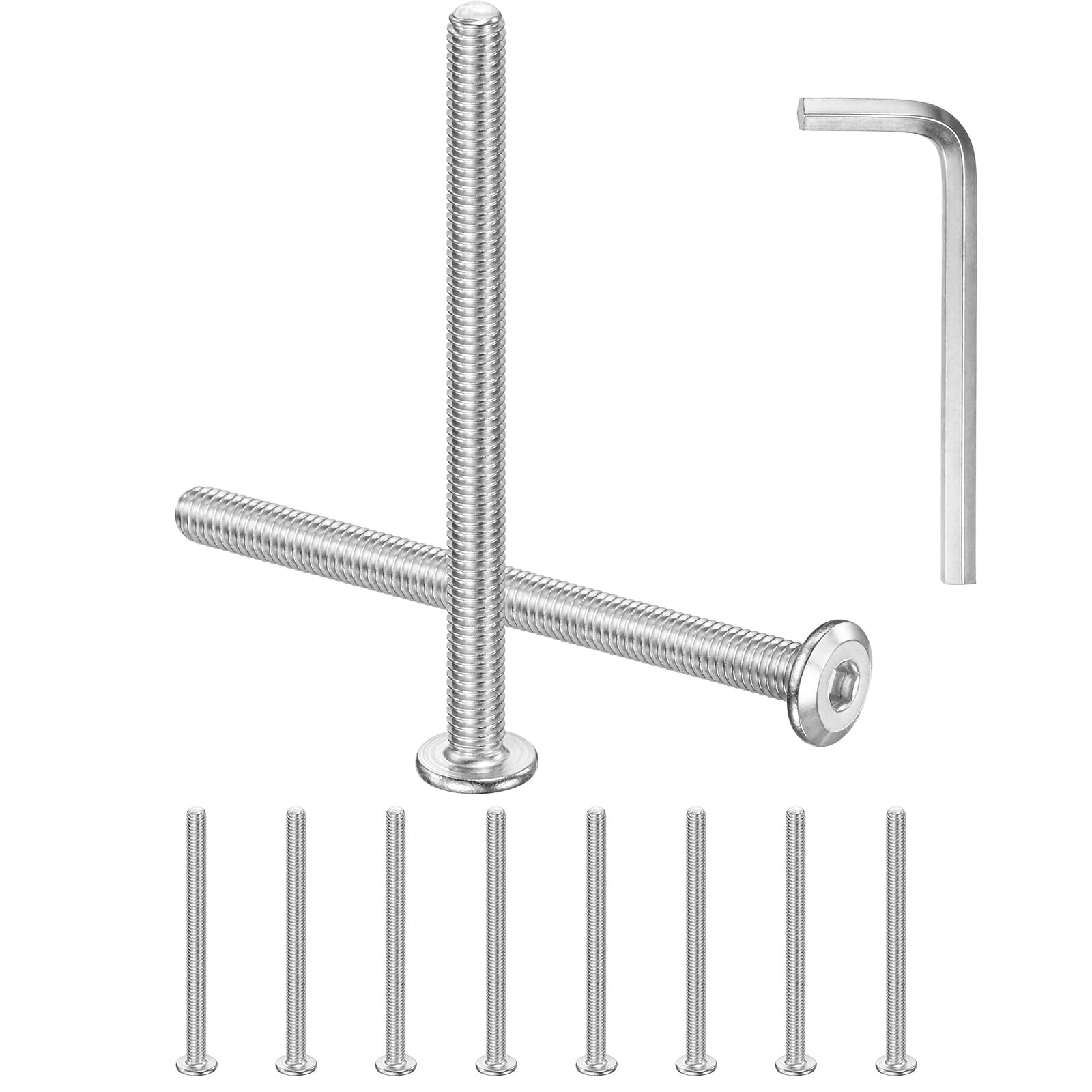 M METERXITY 10-Pack Flat Head Socket Cap Screws