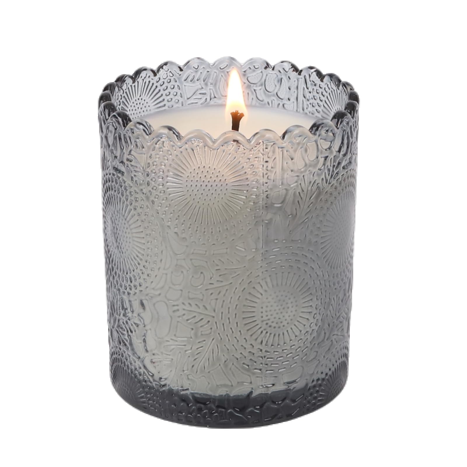 Scented Candles Natural Soy Candle for Home Large Glass Jar Candles 8oz Single Wick Candle Over 50 Hours of Burn Time for Creating Relaxing Ambience & Holiday Gifting（Sandalwood + vanilla）