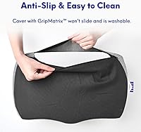 Vista 6 de C CUSHION LAB Reposapiés para debajo del escritorio en el trabajo - Reposapiés ajustable de espuma viscoelástica para silla de oficina o de juego