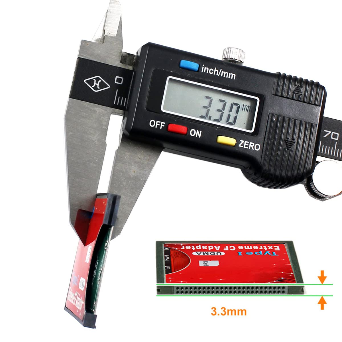 CY Adattatore per lettore CF con scheda Compact Flash Compact Flash di Tipo I da Micro SD a Micro Slot TF o MicroSD per fotocamera Nikon Cannon