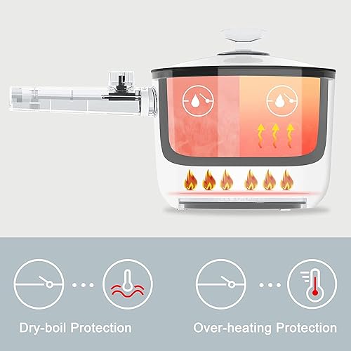 Miniatura 6 de Olla antiadherente portátil de 15 litros  La olla arrocera de 708 pulgadas de diámetro es ideal para 1-2 personas color gris