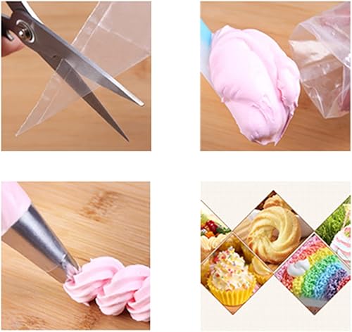 Miniatura 5 de Dzrige 100 bolsas transparentes de cono transparentes con lazos dorados, bolsas triangulares de plástico para Pascua, Navidad, decoración de boda,