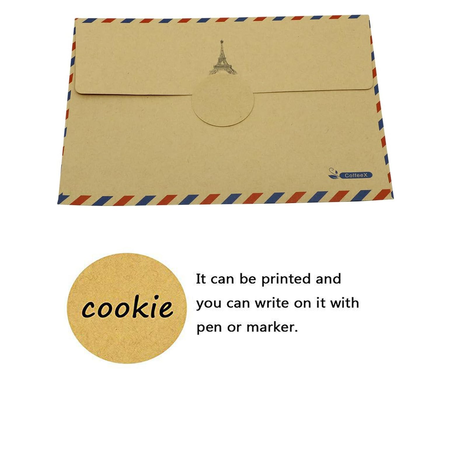 1000PCS Kraft Circle Stickers, 1 Inch Round Blank Garage Sale Price Stickers, Kraft Coding Tag Labels, Brown Natural Envelope Seals for Home, Classroom, Jam, Canning Jar Labels - Image 5