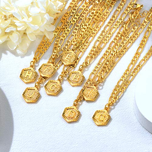 Pulseiras de tornozelo A-Z monograma U7 para mulheres, masculino, banhado a ouro 18 K, corrente Fíga