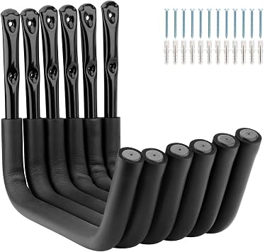 Heavy Duty Garage Storage Kayak Hook - 55LBS Capacity, 15 Inch Hanger Hooks for Hanging Canoe, Surfboards, Ladders, Beach Chairs, Lumber, Bikes