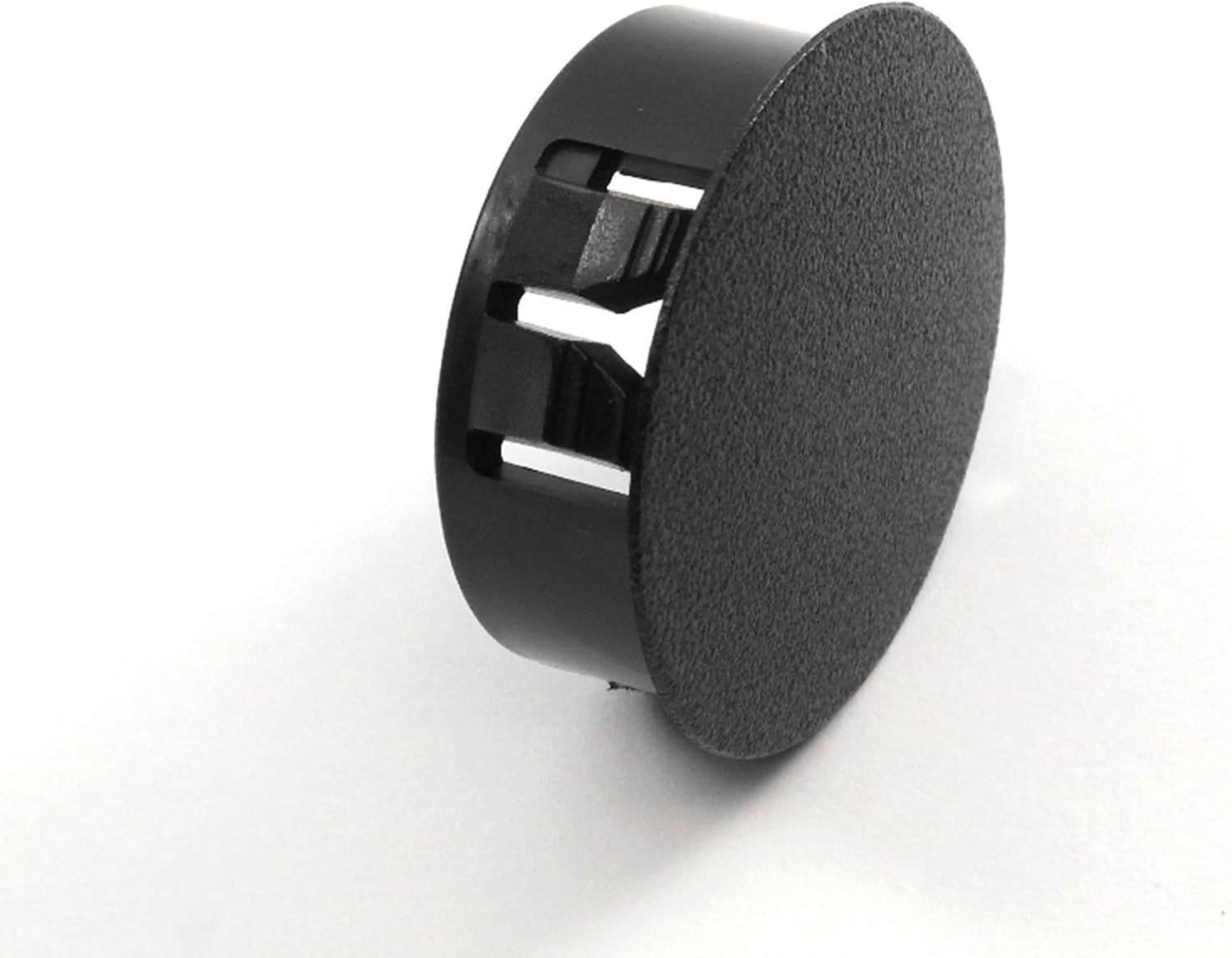 Black Nylon Plugs - Fits 1 1/8" Diameter - Slightly Domed Surface - Durable Nylon Plug Snaps Into Hole with Locking Tabs That Hold in Place (100)