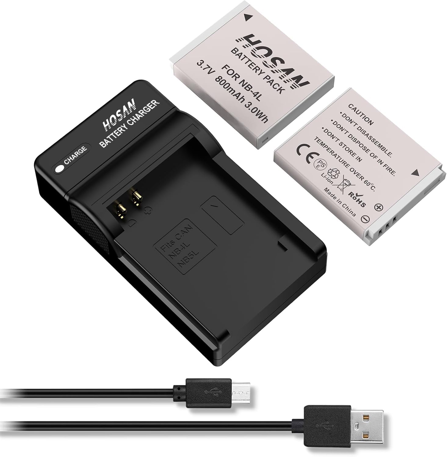 NB-4L Replacement Camera Battery (2-Pack) Set for Canon NB-4L IXY 410F IXY 400F IXY 210F IXY 600F IXY 610F IXUS 50 IXUS 60 IXUS 70