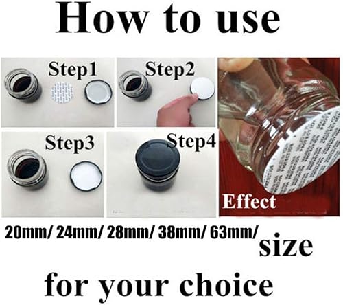 Miniatura 2 de NANSHINE 500 piezas de sellos activados por presión de 2.5 pulgadas, forros de tapa de espuma roja, insertos de sellado para frascos de vidrio y