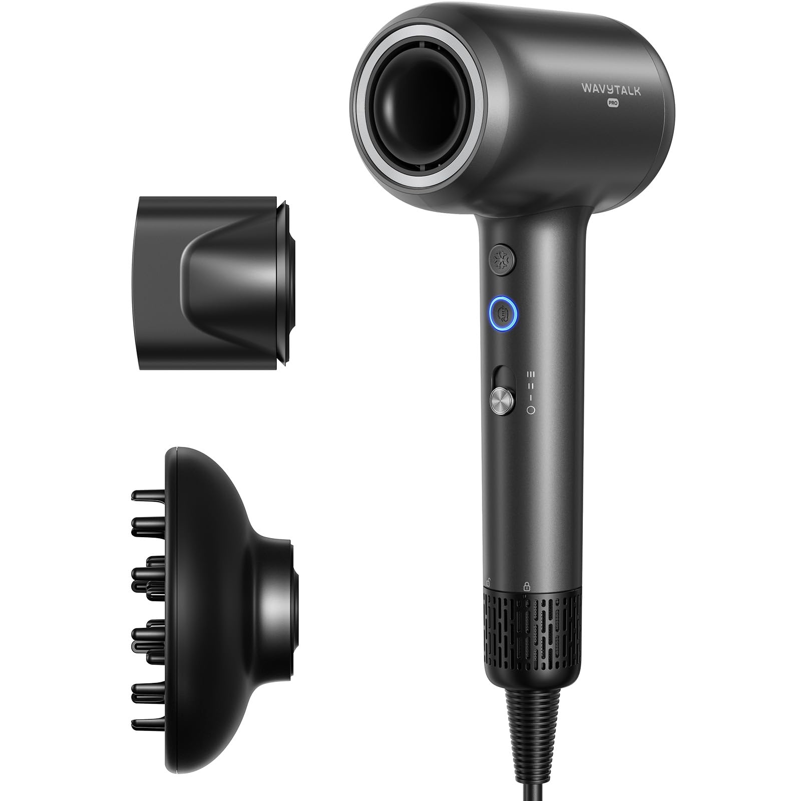 Blow Dryer with Diffuser, Wavytalk Turblow Pro Fast Drying Hair