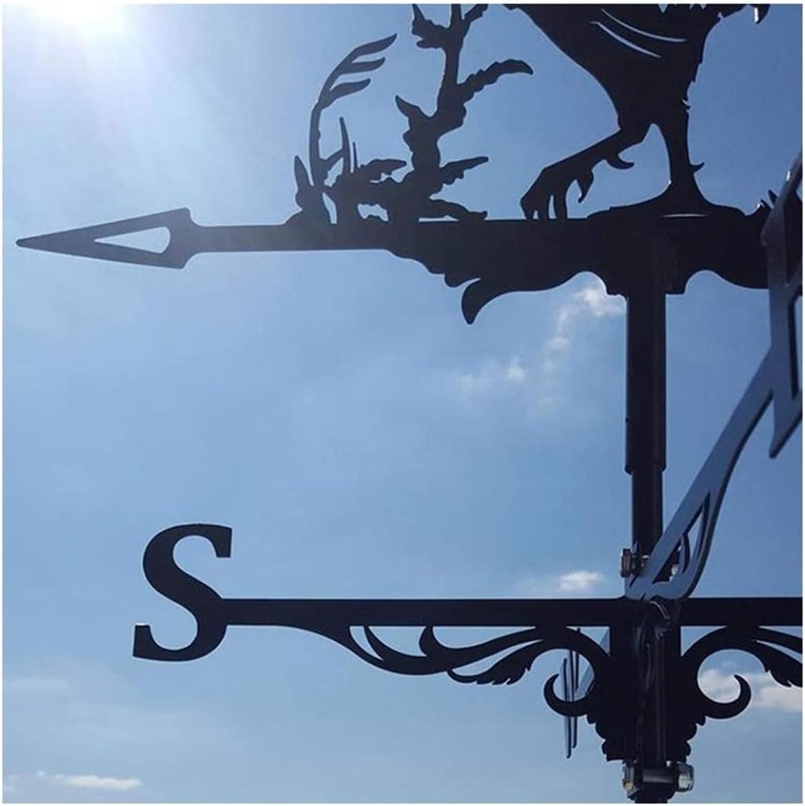 Weathervane,Weathervane with Rooster Pattern Ornament, Garden Stake Weather Vane