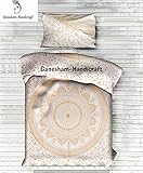 Fabricado a mano. GANESHAM Hippie - Juego de Funda de edredón y Funda de Almohada de algodón con diseño de Mandala, tamaño Individual, Reversible, Hecha a Mano
