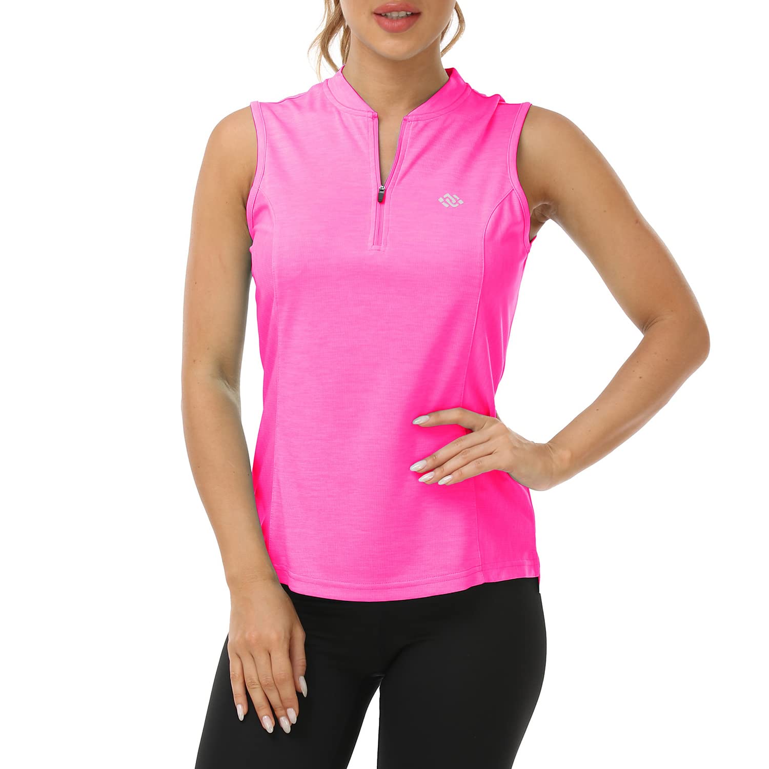 MoFiz Top Femme sans Manches Débardeur Sport T Shirt Respirant avec Fermeture éclair