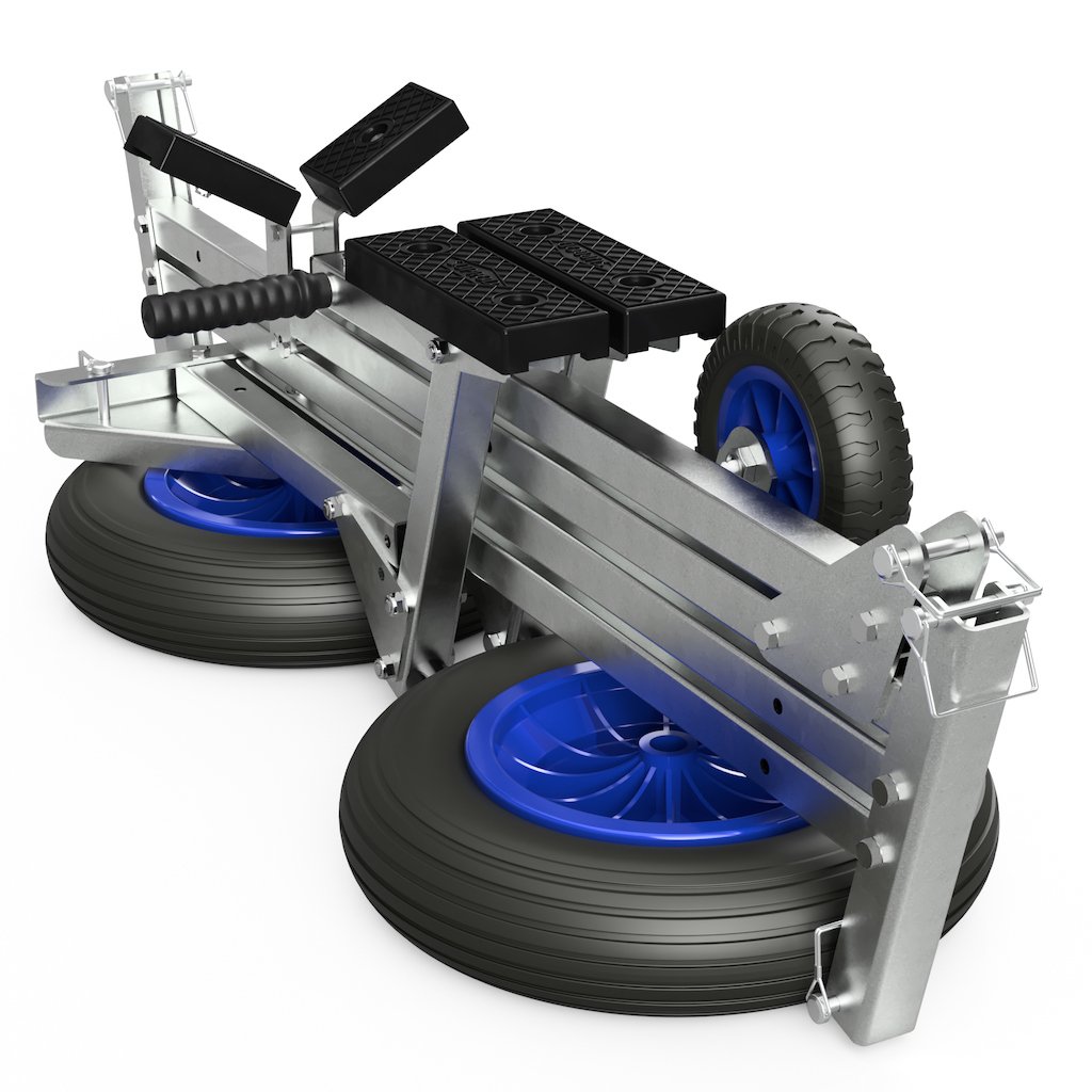 SUPROD Faltbarer Bootswagen Slipwagen Handtrailer Schlauchbootwagen Bootstrailer TR350, PU, Ø 350 mm