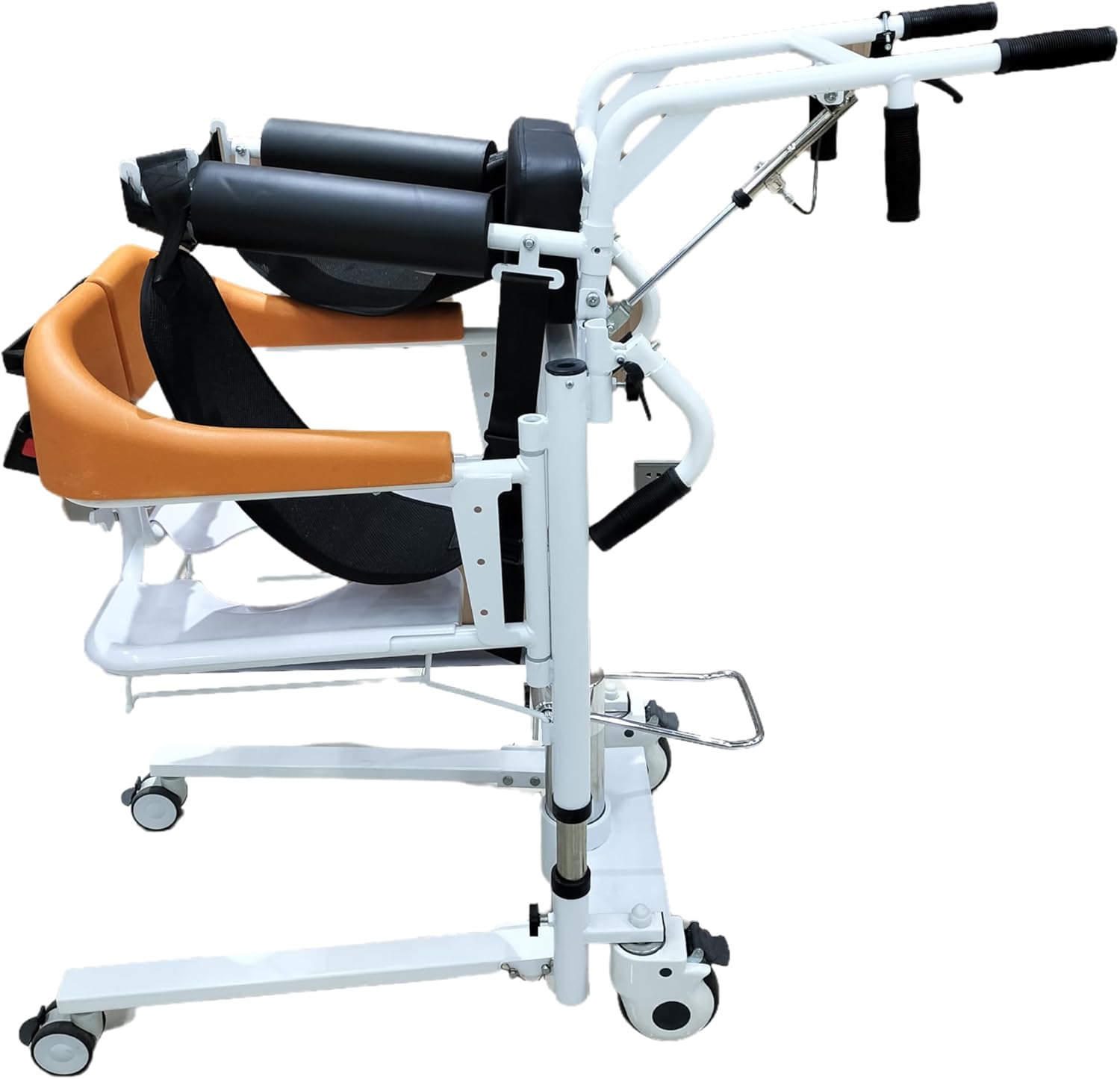 Patient Lift Transfer Chair for Home, Hydraulic Lift Chair with 180° Open Design, Sit to Stand Lift for Elderly, Disabled,Transfer Chair for Bed,Toilet,Car|Silla de Transferencia para Adultos (blue)