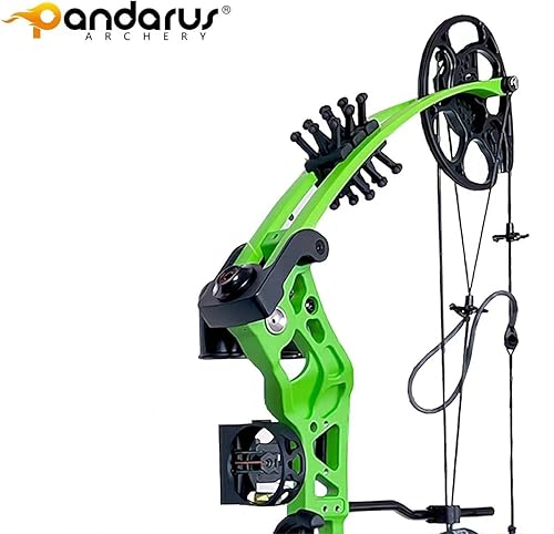 Miniatura 4 de PANDARUS Juego de arco compuesto de 15 a 45 libras para principiantes y adolescentes mano derecha ajustable de 18 a 29 pulgadas