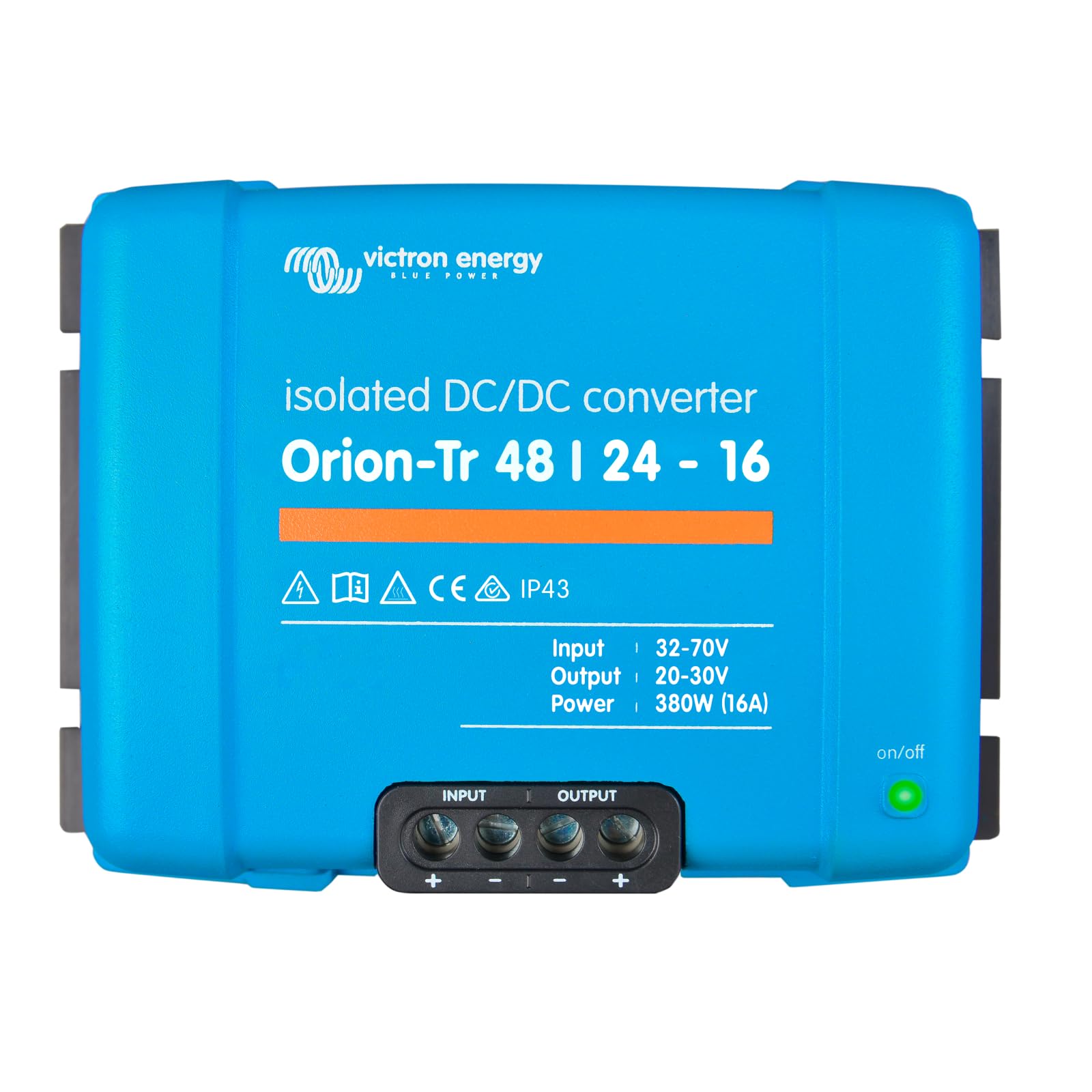 Victron Energy Orion-TR IP43 48/24-Volt 16 amp 380-Watt Convertitore DC-DC, Isolato