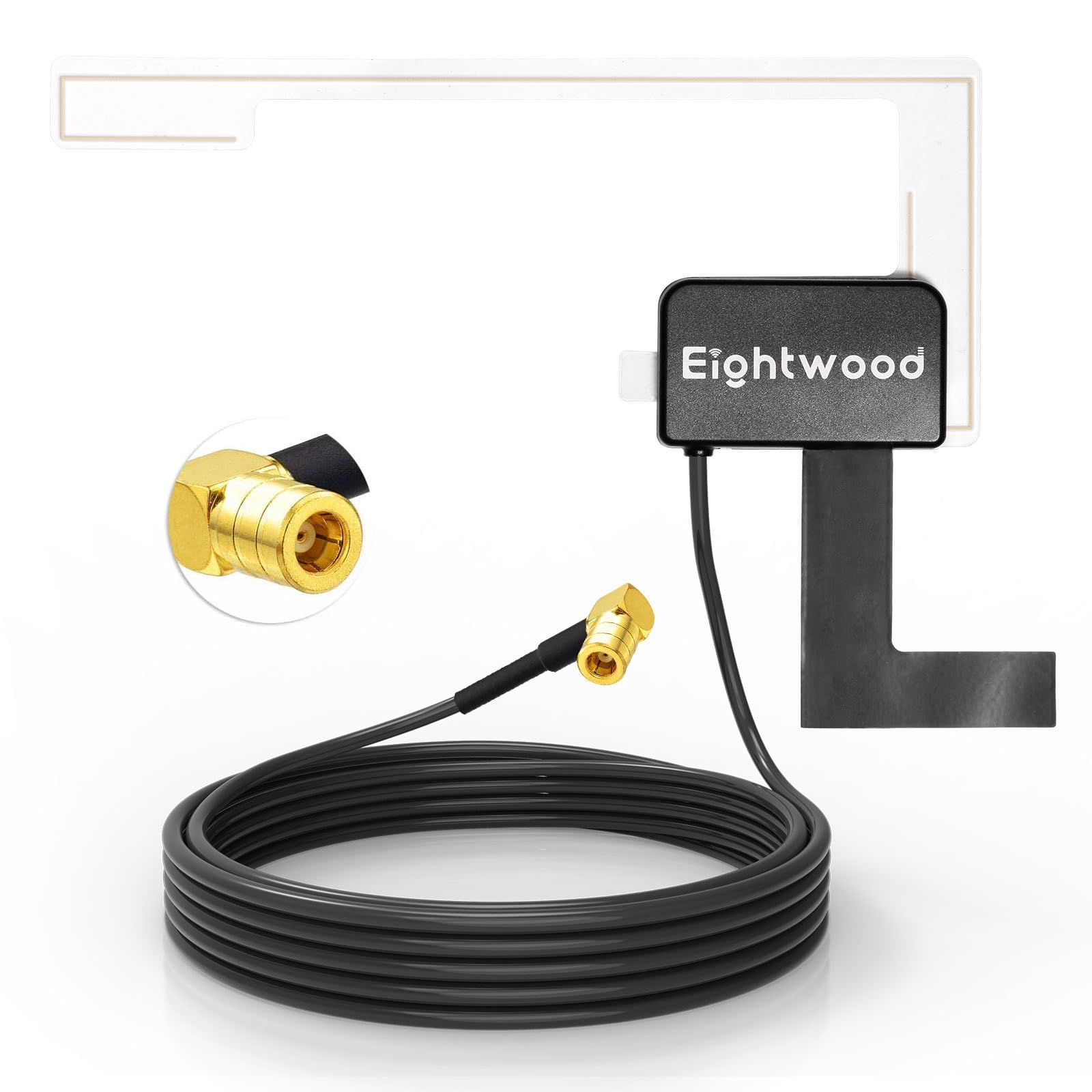 Eightwood DAB antena samochodowa + AM/FM dla Pioneer, Clarion, Kenwood, Alpine i JVC