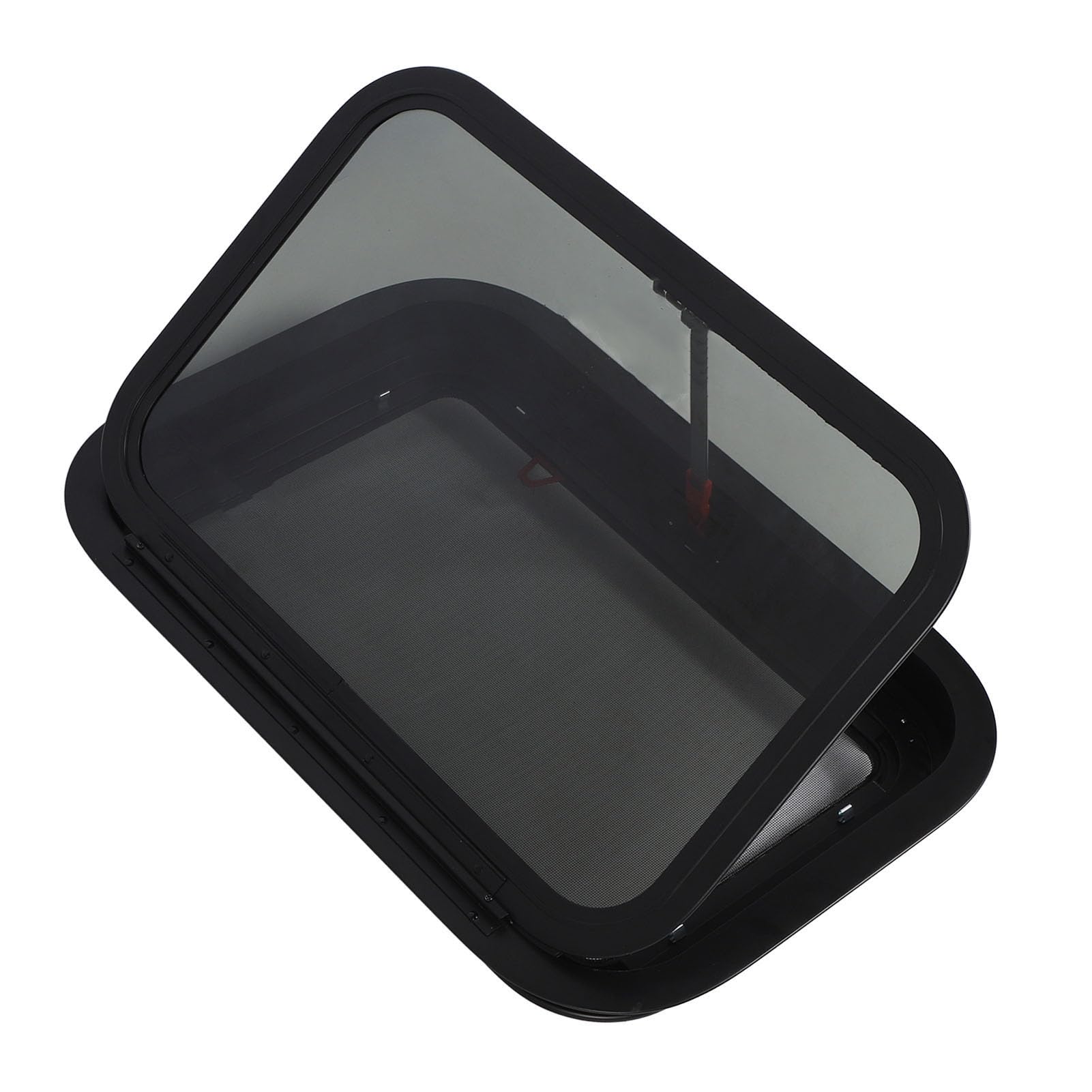 Yinhing Finestra di Uscita di Emergenza per, Telaio in Alluminio Anodizzato da 22,4" x15,2 con Schermo a Rete in Vetro Temperato per Roulotte e Installazione Semplice e Rapida con Blocco di