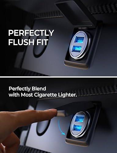 Miniatura 7 de AINOPE - Cargador de automóvil cargador USB de automóvil de 48 A de carga rápida adaptador de carga rápida compatible con iPhone 14 Pro Max131211x6s