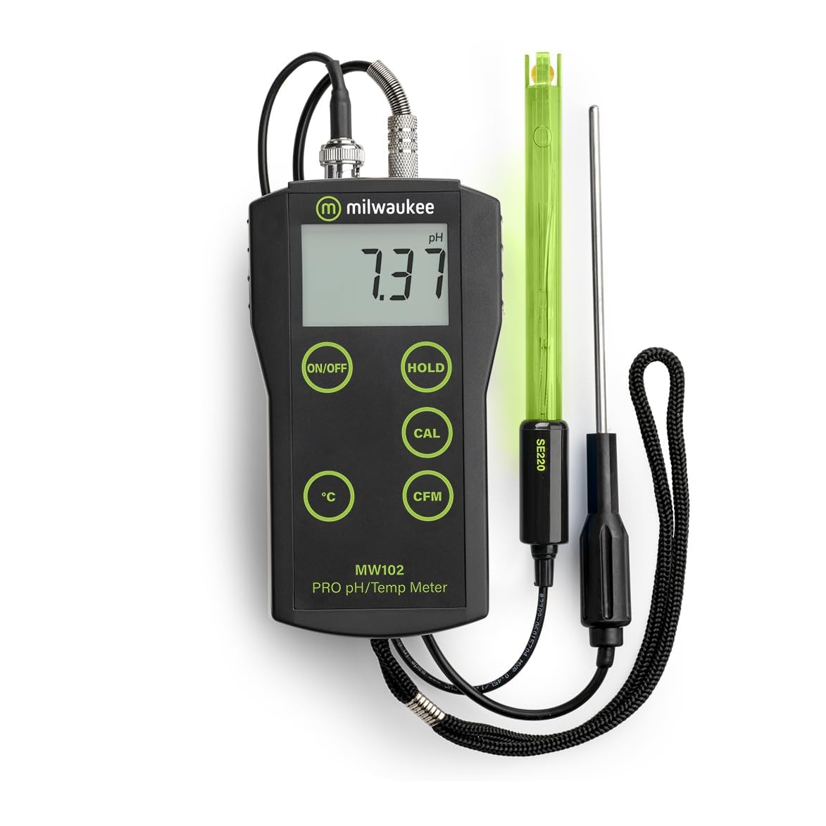 LABART MW102 PRO+ 2-in-1 pH and Temperature Meter with ATC