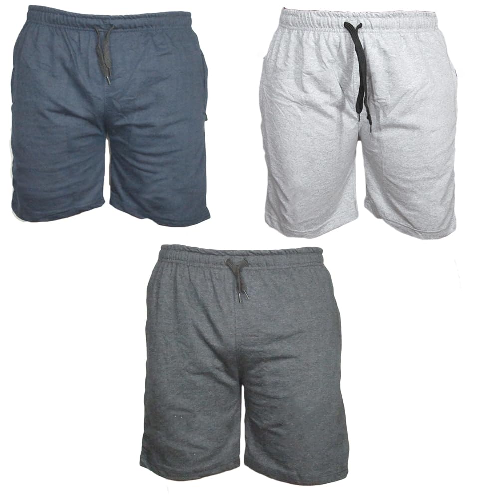 Peerless Mens Shorts Combo Pack of 3/Cotton/Both Side Pocket with Zip/Inner Elastic/Printing & Colours May Vary/Black, Light Grey, Navy Blue-image-35