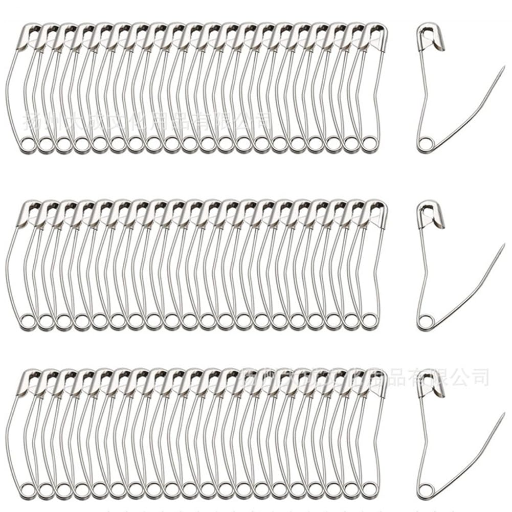 Juego de imperdibles curvados plateados, imperdibles de seguridad, resistentes a la corrosión, pasadores de seguridad, para accesorios de costura, 54 mm, 500 unidades