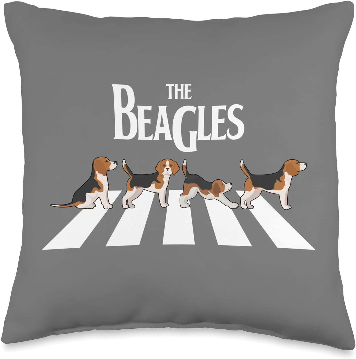 The Beagles, Funny & Cute Beagle Dogs for Beagle Mom & Dad Throw Pillow