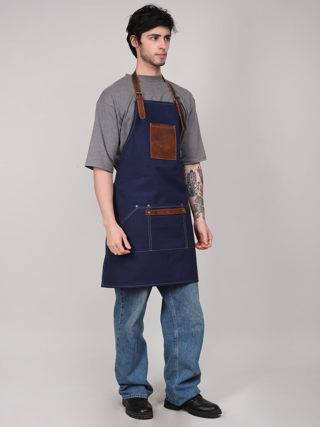 RABADA Heavy Duty Canvas Multipurpose Apron for Industrial & Commercial Use - Durable & Versatile Workwear for Factories, Warehouses, Wood Cutting, and More