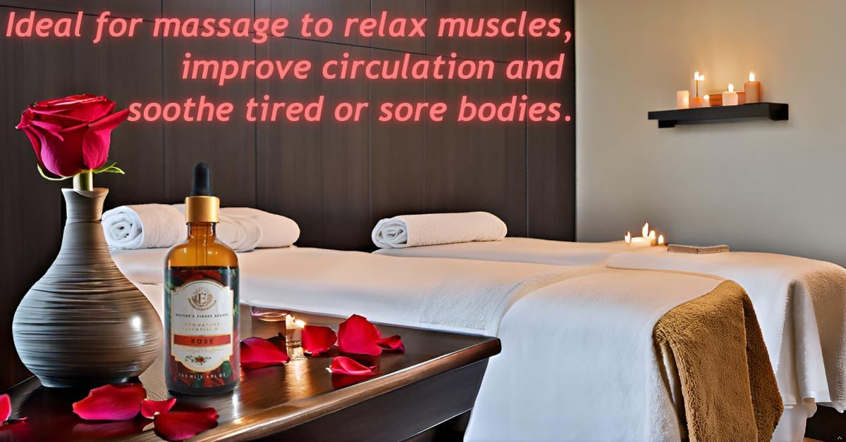 Luxurious Rose Essential Oil by Enhanced Essentials| Slow Distilled & Exotic| for Home,Diffusers,Skin & Hair Care,Aromatherapy,Bath,Perfume,Soap & Candle Making|with Glass Dropper| 3.38 Fl oz (100 ml)