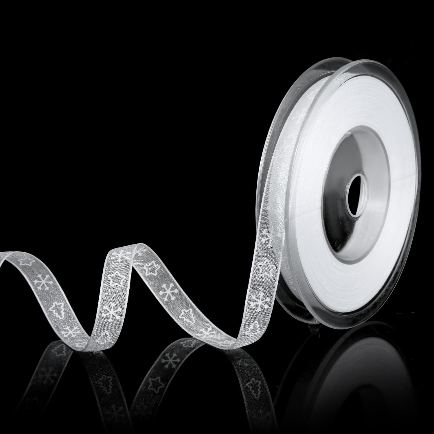 Nastro Natalizio Bianco AIEX Nastro Di Natale, 20m X 10mm Nastro Fiocco Di  Neve Stretto Nastri Per Albero Di Natale, image size:1500x1500