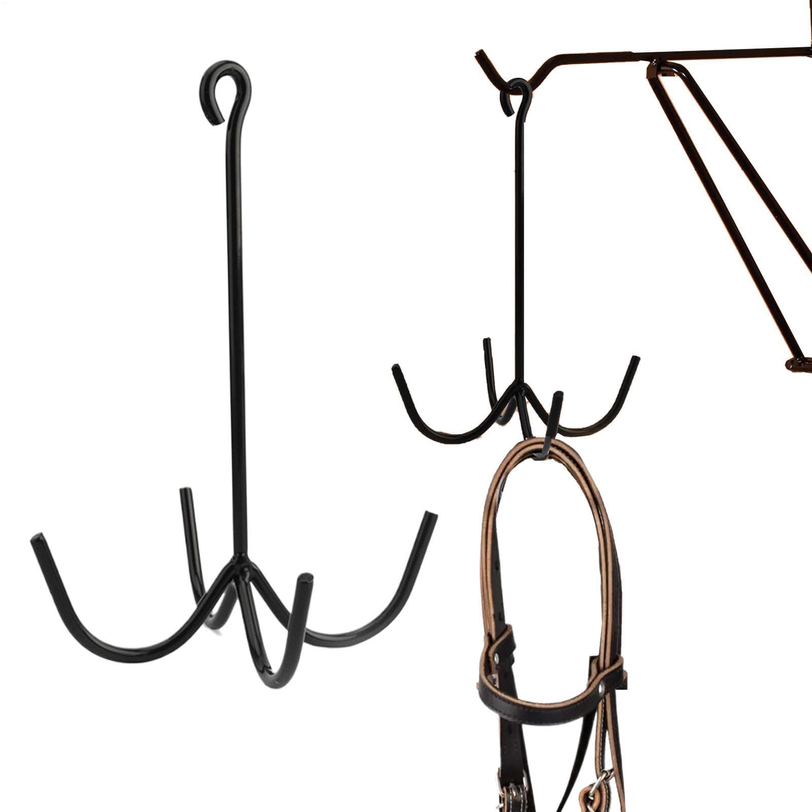 Tack Utility Rack organizador con cuatro colgadores ecuestres de punta